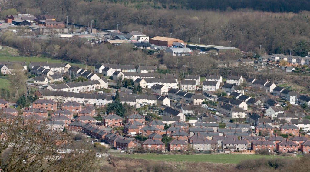 housing estate in wrexham north wales