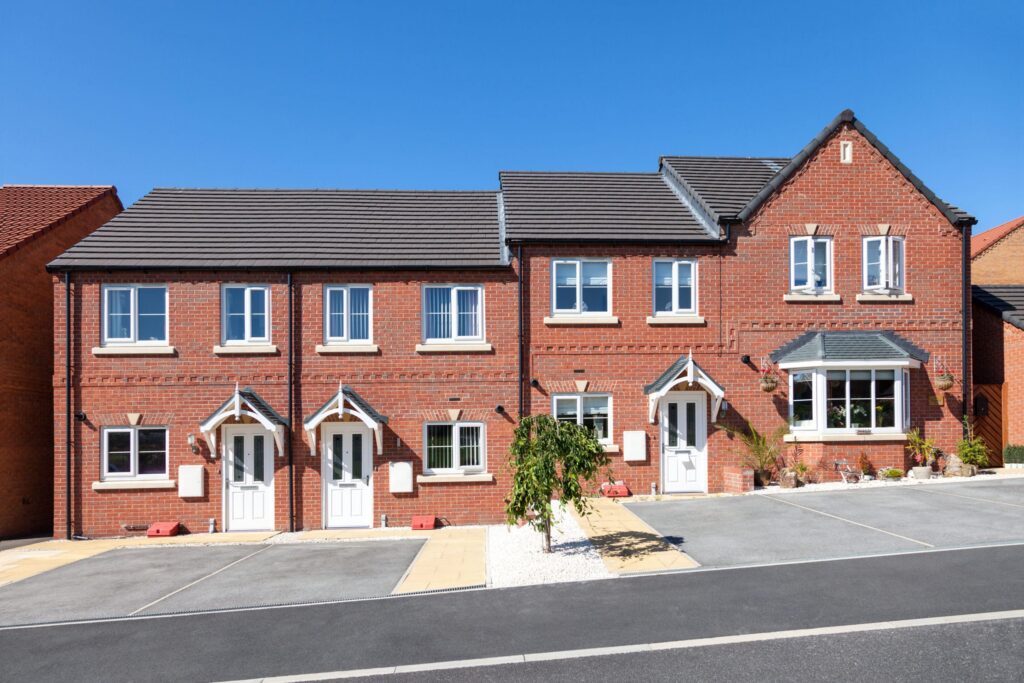 Row of new terraced houses