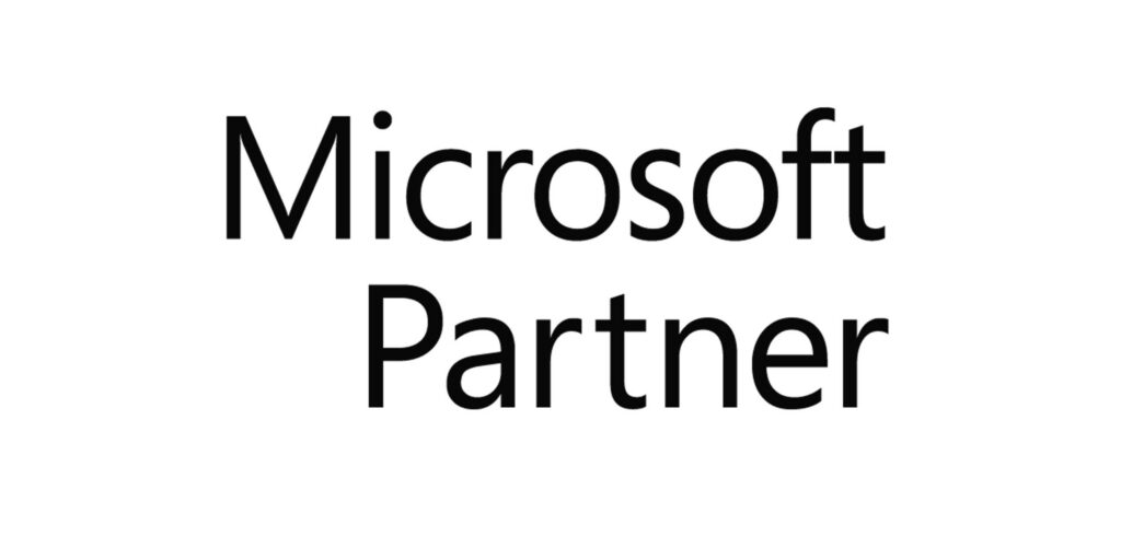 The image elegantly displays "Microsoft Partner" prominently in sleek black text against a pristine white background. ©Mobysoft