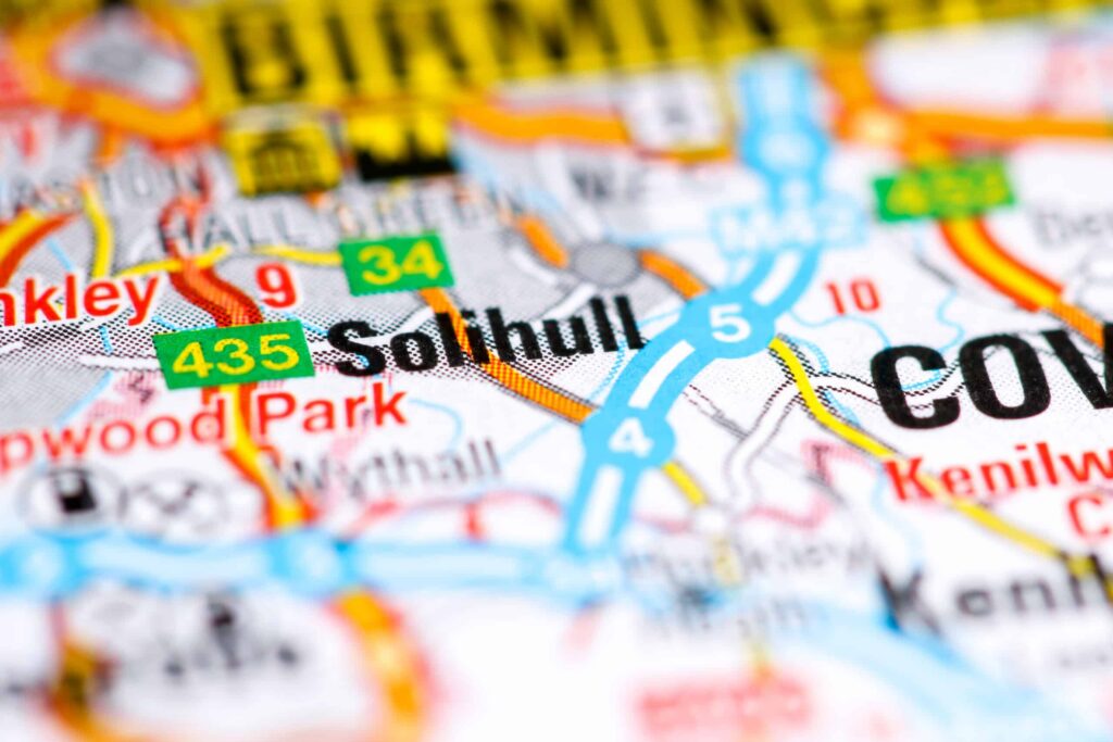 Solihull.,United,Kingdom,On,A,Map