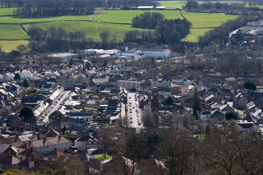 Aerial view of Tillicoultry, near Alloa, Clackmannanshire